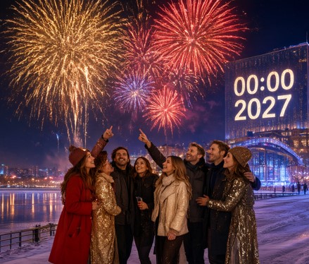 Ледовый городок в Москве на Новый Год 2027 — ледяные фигуры и горки