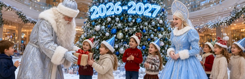 Новогодние ёлки в Москве 2027 для детей — Дед Мороз и Снегурочка