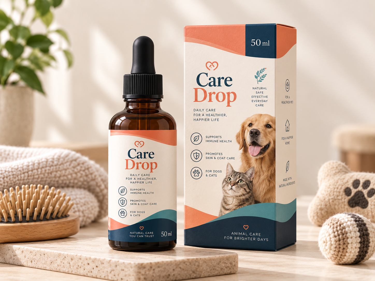Средство Care Drop для ухода за кожей и шерстью собак и кошек 50 мл